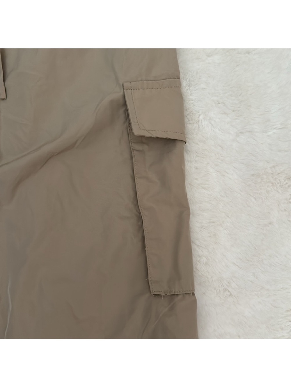 NEW Tiger Mist low rise tan/beige trinity cargo parachute lightweight pants - Picture 5 of 10